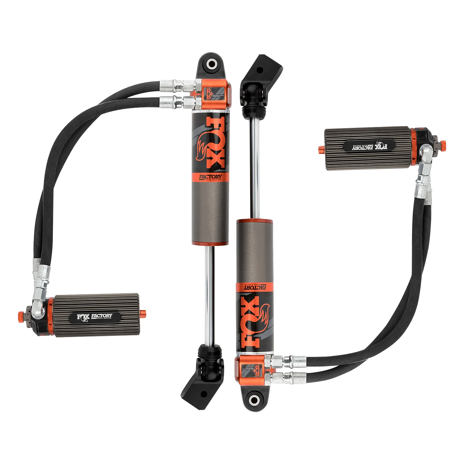 FOX 3.0 Remote Reservoir Front Shocks Adjustable | Factory Race Series Internal Bypass | 2-3 Lift | Gladiator JT